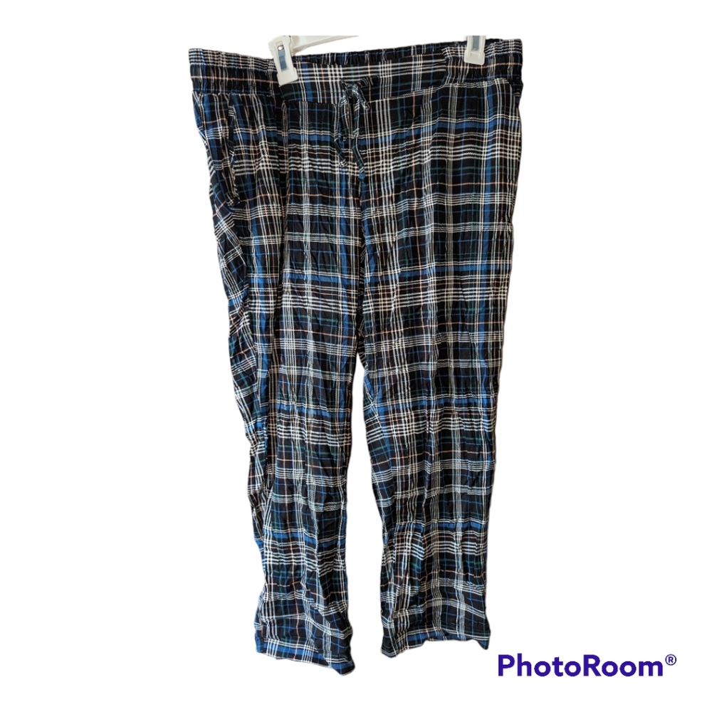 Torrid plaid challis drawcord trouser, size 1, NWOT